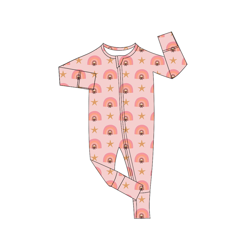 7.9 custom each style moq 5eta 4-6week Sibling Sister rainbow pink baby girls sets and rompers match family design