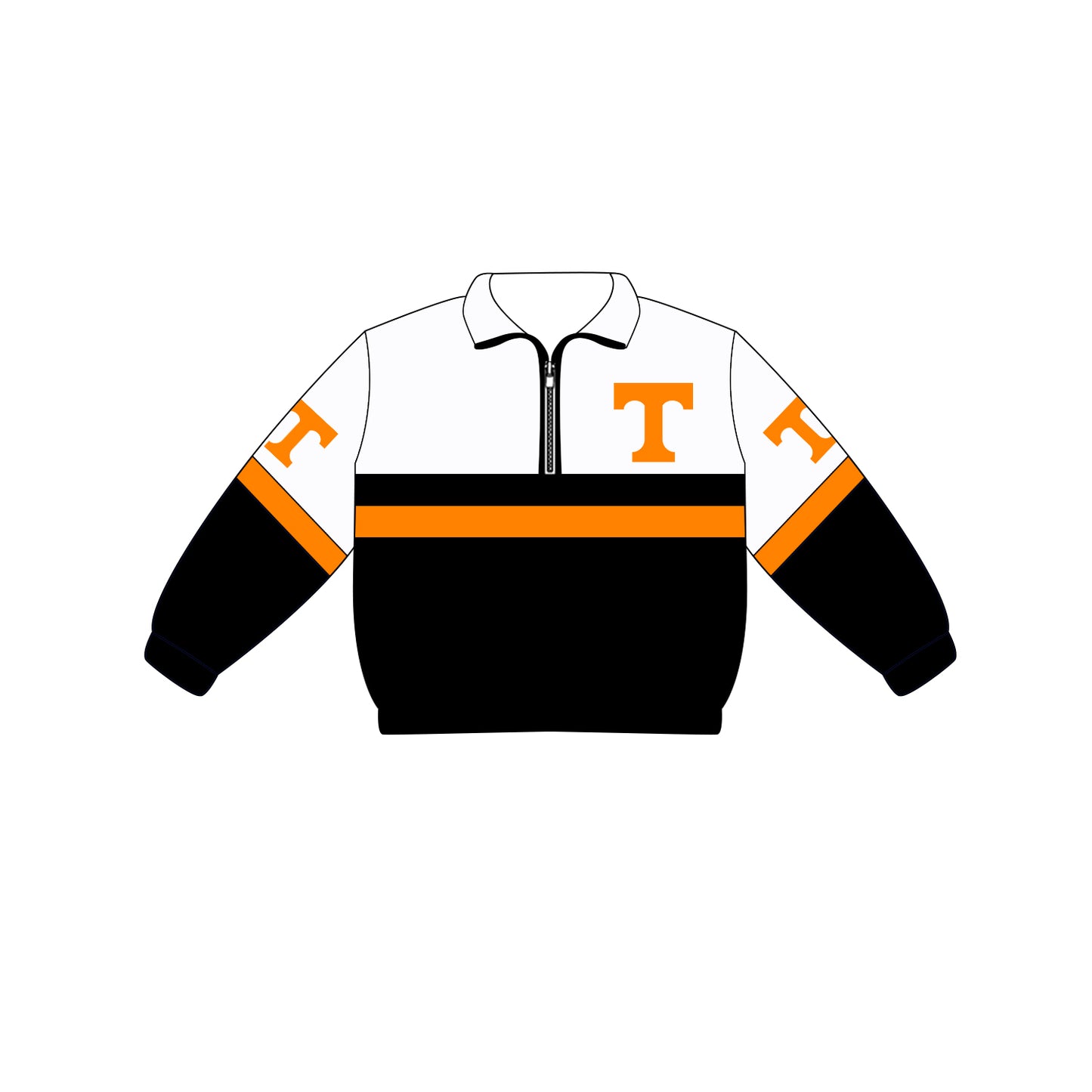 Custom moq 5 mix size milk silk summer teams Adult And Kids Long Sleeve White Black Tee Shirts Zip Pullovers Tops