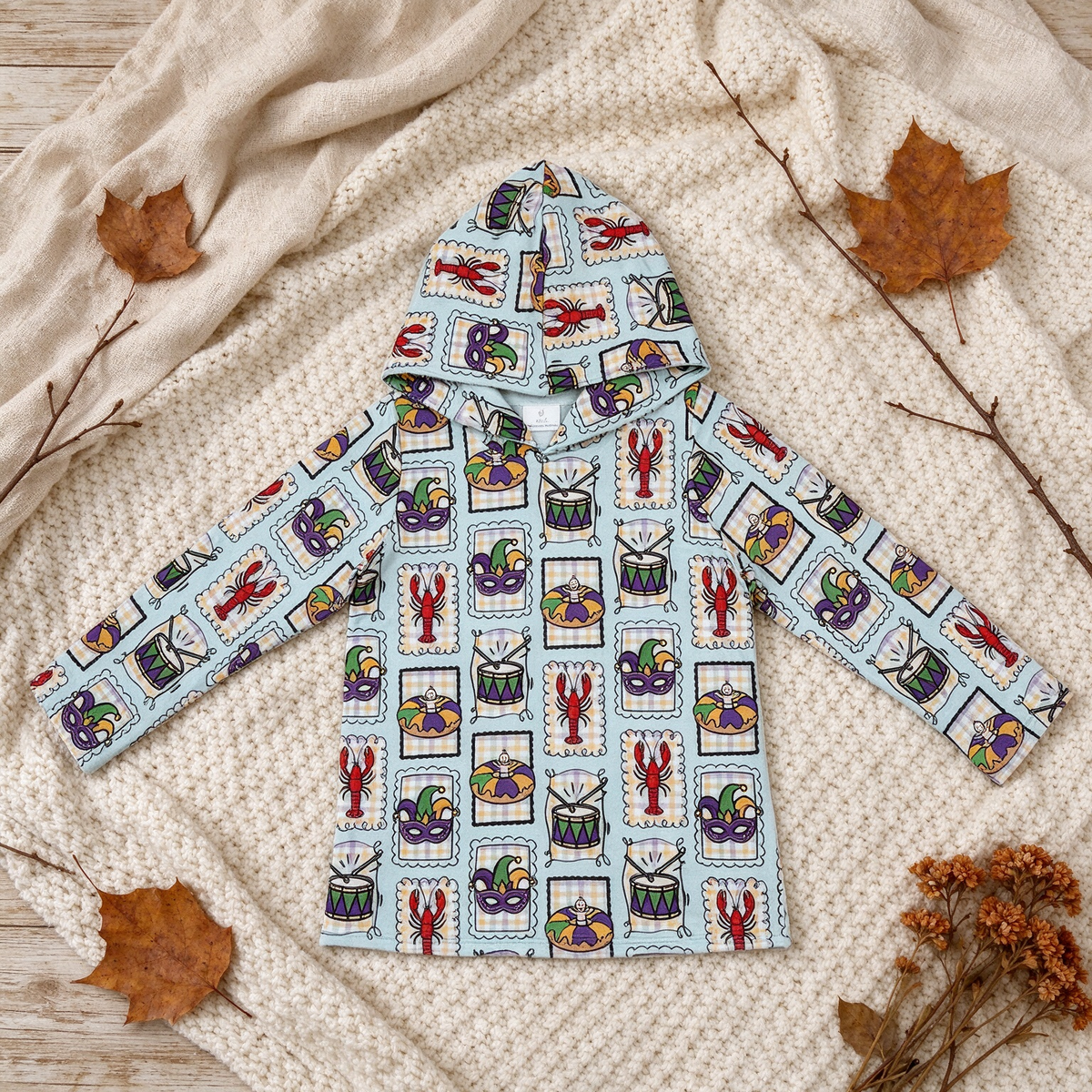 NEW RTS NO MOQ milk silk BT1968 Baby Boys Crayfishes Checked Long Sleeve Hoodies Top