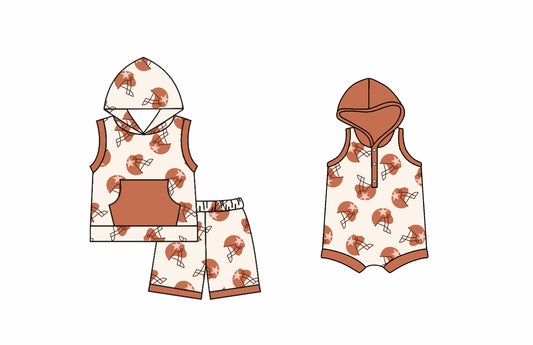 4.9 custom each style moq 5eta 4-6week Sibling Sister baby boy hooded short sleeve shorts sets and romper match design