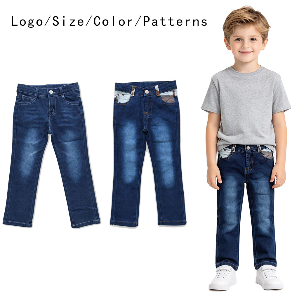 RTS NO MOQ Sibling Denim Baby Boys Straight Leg Denim Jeans