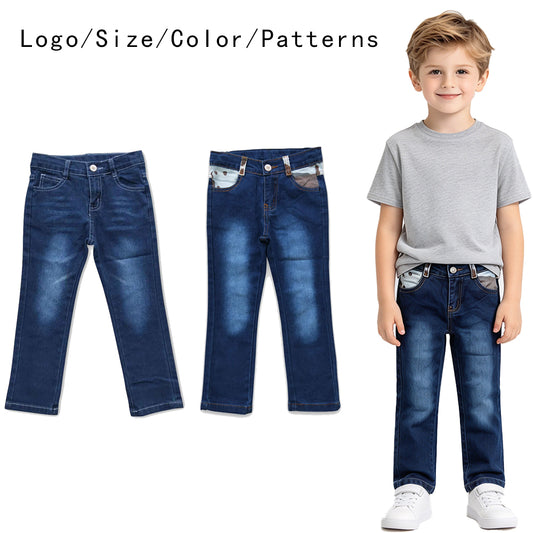 RTS NO MOQ Sibling Denim Baby Boys Straight Leg Denim Jeans