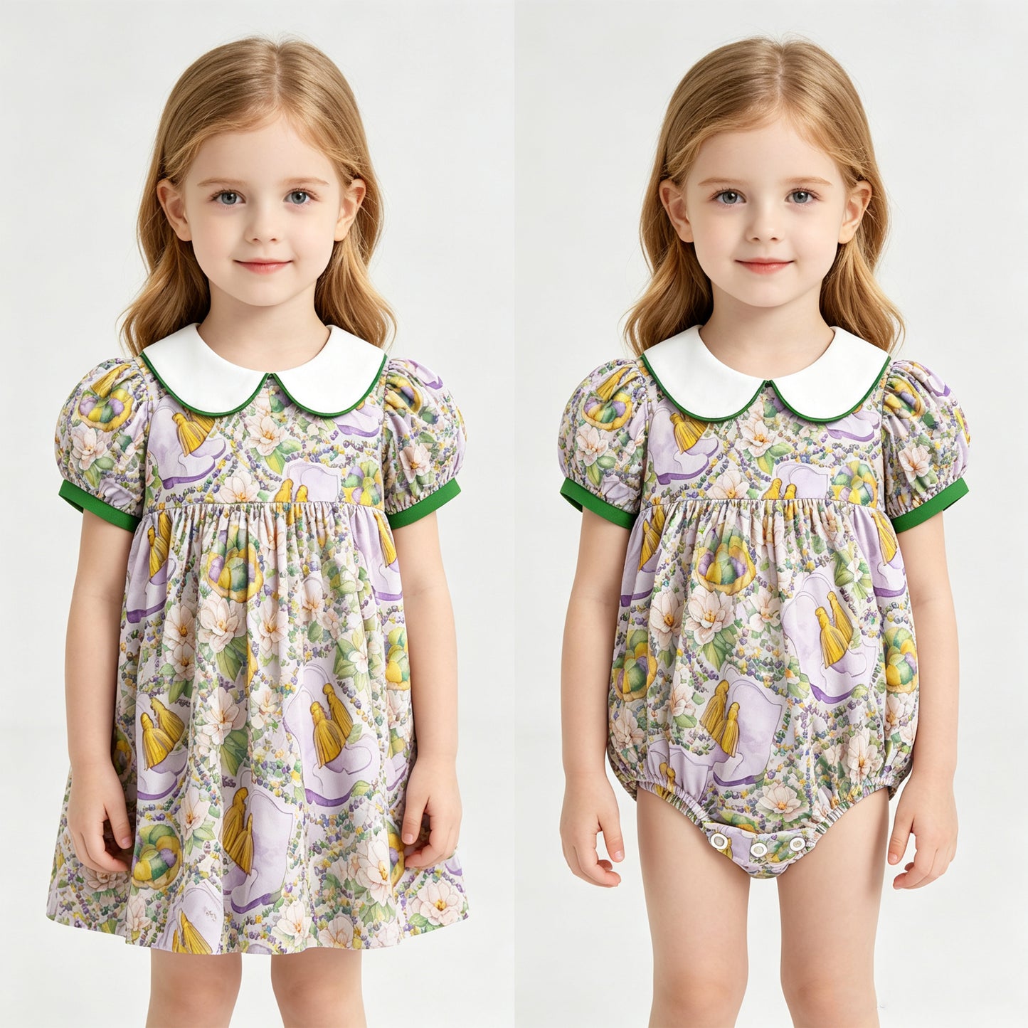 (Preorder new) No moq Baby Girls Heart Stripe Short Sleeve Knee Length Dress Rompers