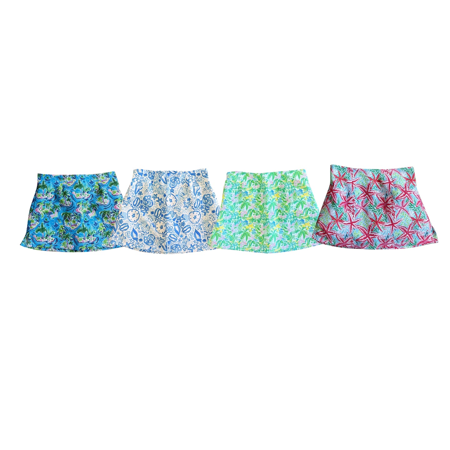 (Pre Order) No moq yoga fabric Baby Girls Print Yoga Skirt Summer Casual Clothes