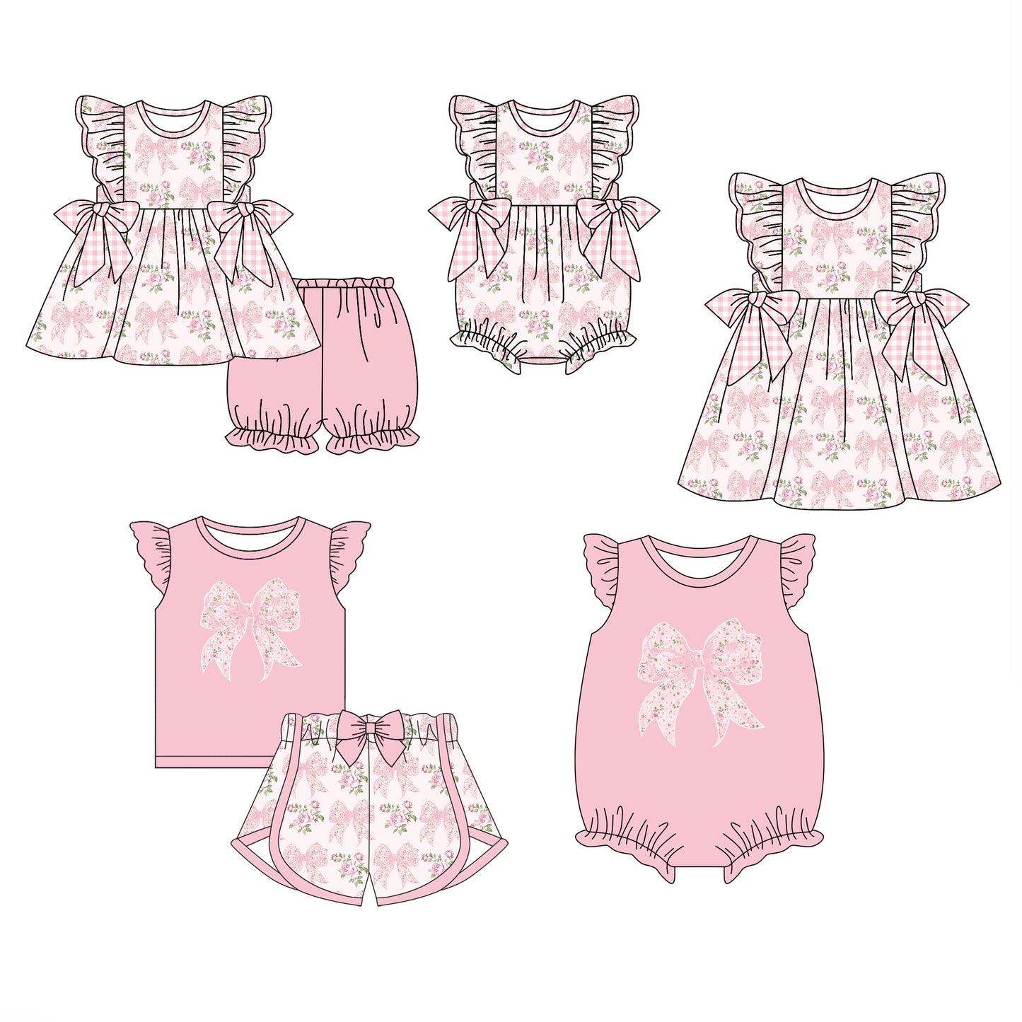 11.30 custom each style moq 5eta 4-6week Sibling Sister crayfish baby girl short sleeve shorts sets and sets 2 and girls romper and boy romper and dress match design