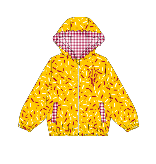 10.3-4-Custom moq 8 mix size milk silk summer team baby girls clothes yellow hooded long sleeve top-25.10.9
