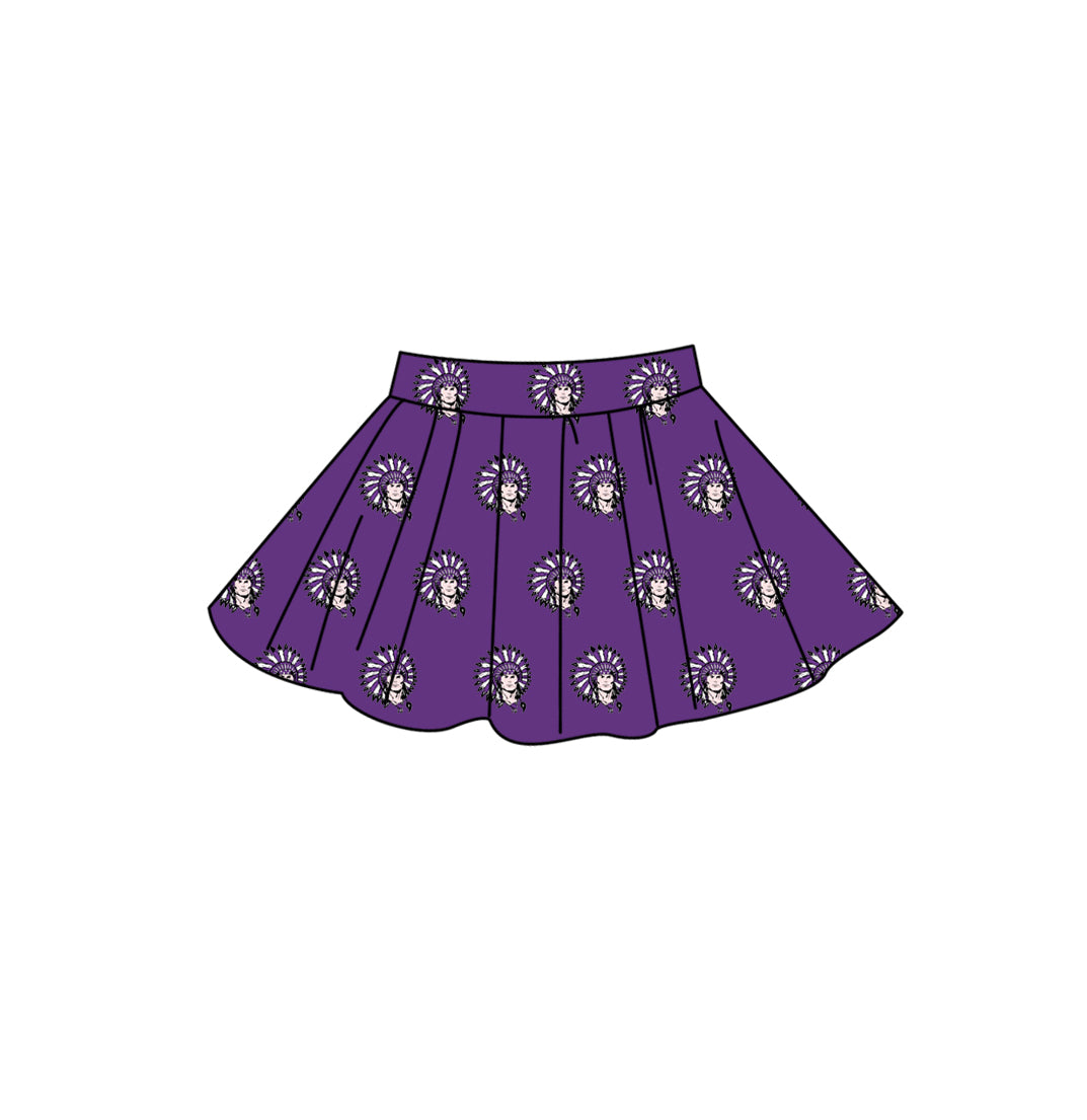 Custom moq 5 mix size summer teams Baby Girls Summer Casual Solid Color Summer Team Skirt