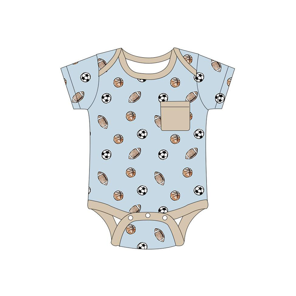 5.11custom each style moq 5eta 4-5week Sibling Sister rugby football basketball prints blue-gray boys outfits and baby romper match family design