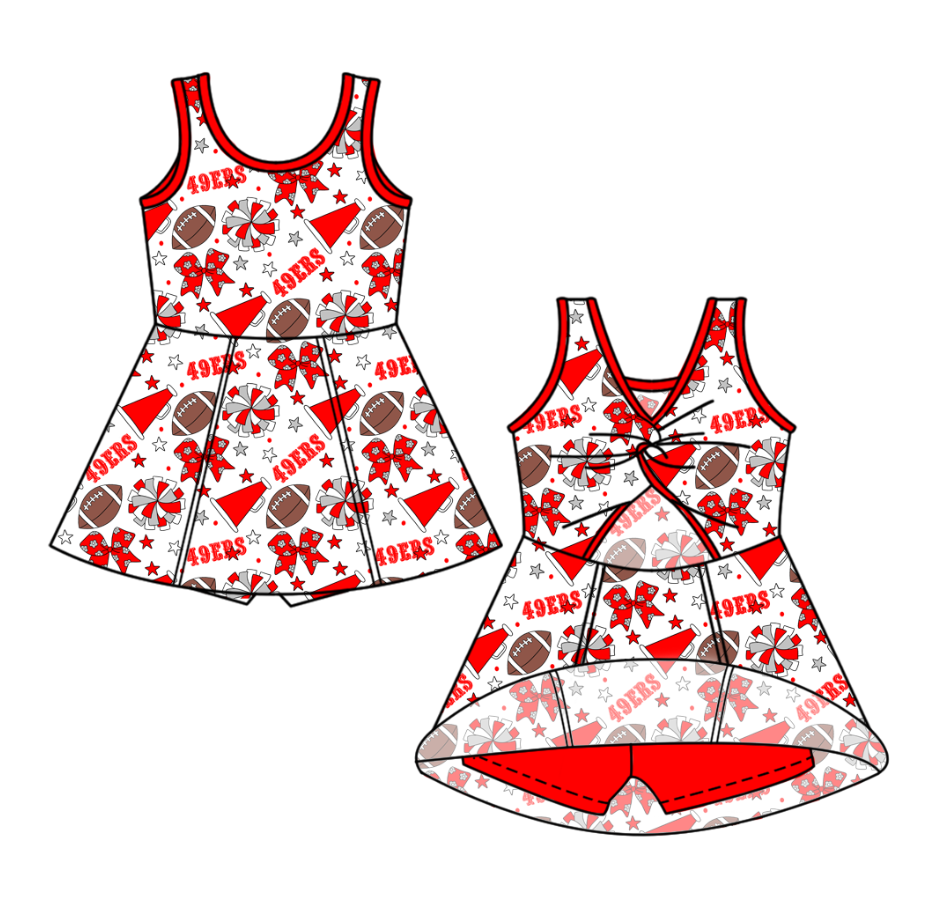 Custom moq 5 mix size milk silk summer teams Baby Girls Stars Bows Shorts Knee-Length Yoga Active Dress Clothing
