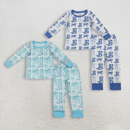 RTS NO MOQ Sibling Babygirls Clothes boots long-sleeved pants sets