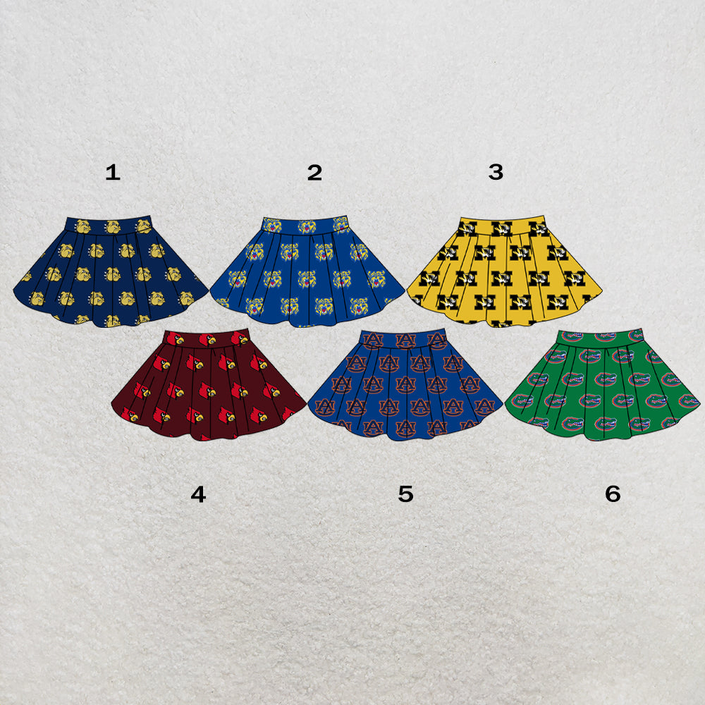 Custom moq 5 mix size summer teams Adult Women Solid Color Casual Summer Team Skirt