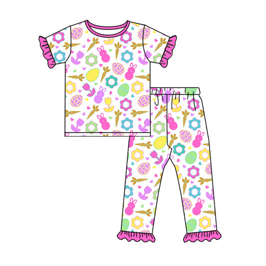 10.3 custom each style moq 5eta 4-6week Sibling Sister easter rose red baby girl sets and dress and rompers match family design