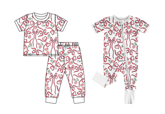 11.16 custom each style moq 5eta 4-6week Sibling Sister bow baby girls short sleeve sets and rompers match design