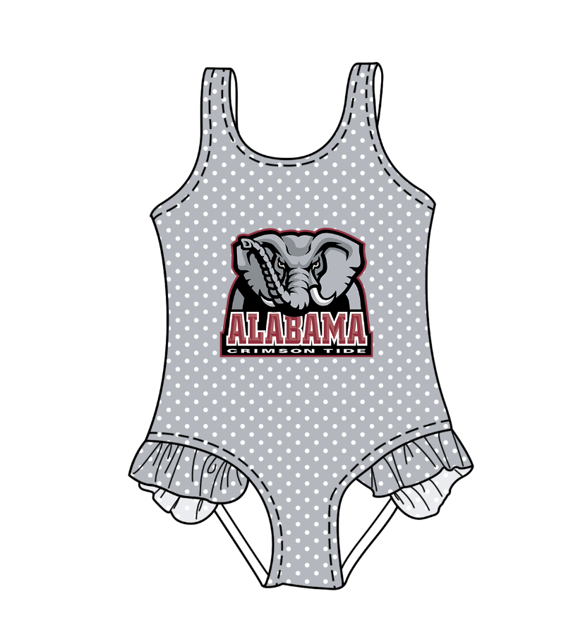 Custom moq 5 mix size milk silk summer teams Grey Baby Girl Sleeveless Polka Dot Lace Onesie Swimsuit Cute Summer Beachwear for Little Girls