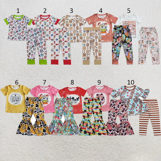 RTS NO MOQ Sibling milk silk Cute Clothes Baby Boys Short Sleeve Top and Pants Clothing Set