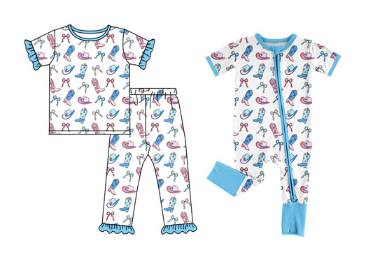 25.5.22 custom each style moq 5eta 4-6week Sibling Sister boots hat bow baby girl short sleeve pants sets and sets 2 and rompers match family design