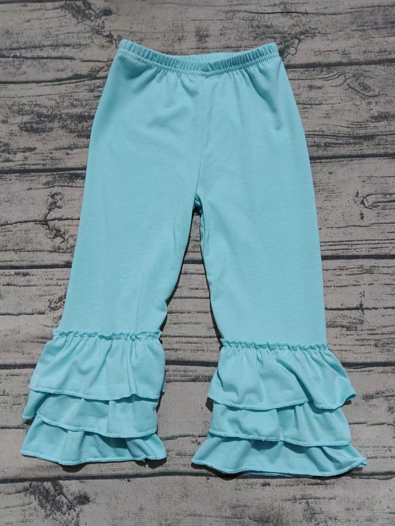 Custom moq 3 eta 6-7weeks baby girl clothes teal lace long Pants