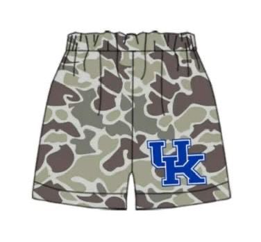 Custom moq 5 mix size milk silk summer teams baby boy clothes camouflage hooded long sleeve top and shorts-25.8.28