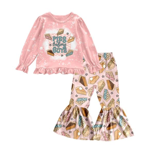Custom moq 5 each style eta 6-7weeks baby girl clothes FISH long sleeve pants sets 1 and sets 2-25.8.9