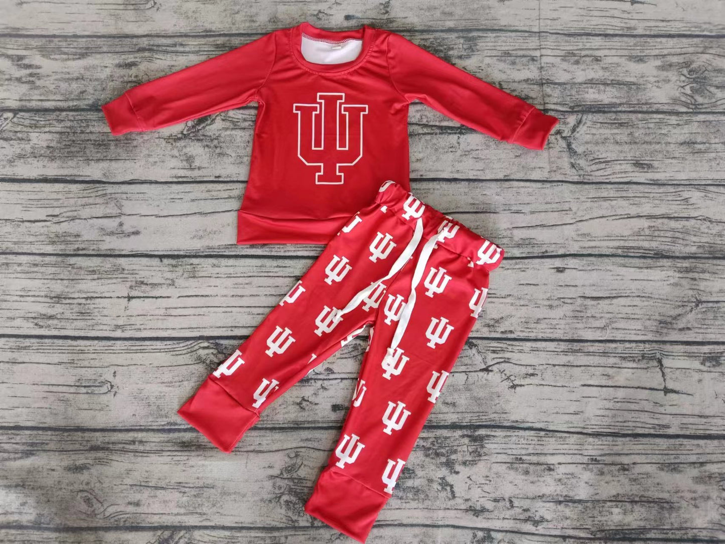custom red boys pajamas