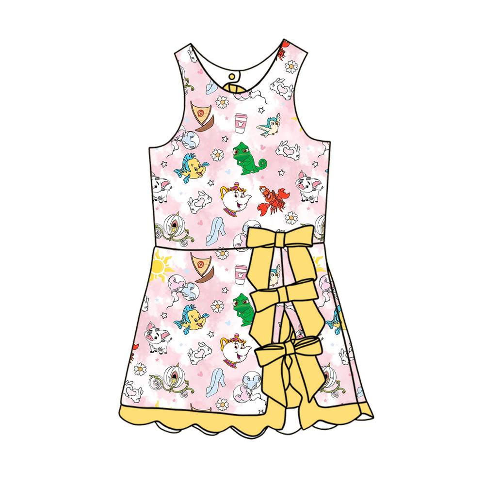 Custom moq 5 mix size milk silk baby girl clothes Summer clothes cute dress Summer dresses