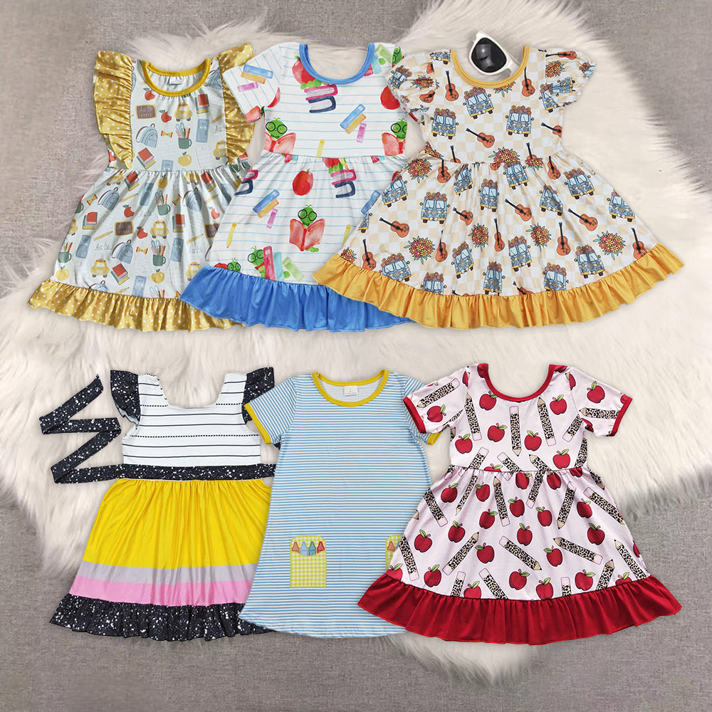 RTS baby girls clothes  short Sleeve dress