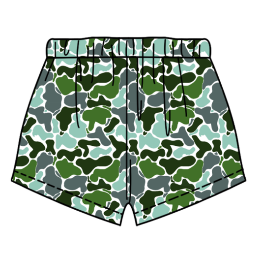 Custom moq 5 each style eta 6-7weeks baby girl clothes team camouflage short-25.9.9