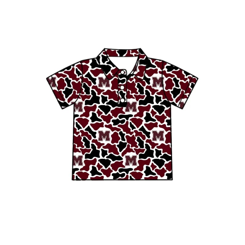custom moq 5 mix size TH040706 camouflage boy top polos