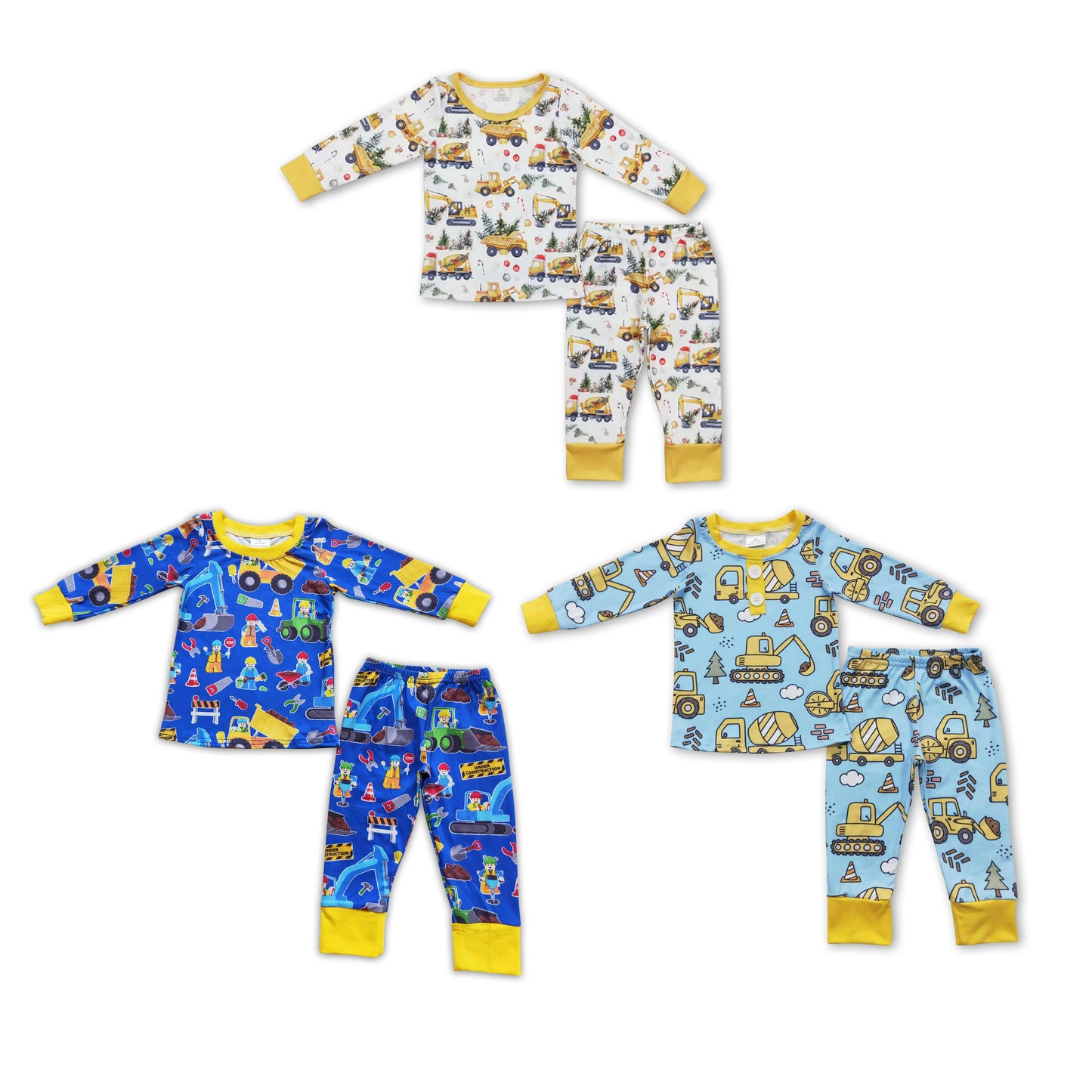 RTS NO MOQ Excavator Christmas Tree Long Sleeve Suit