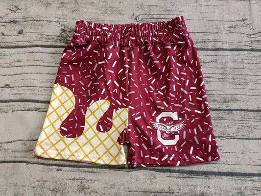 Custom moq 3 eta 6-7weeks kids clothes brick red Beach Summer Shorts