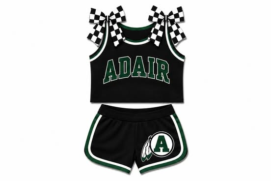 custom moq 5 mix size KNMEAT0202 Adult And Kids Checked Bow Sleeveless Tank Top Shorts Summer Team Outfit