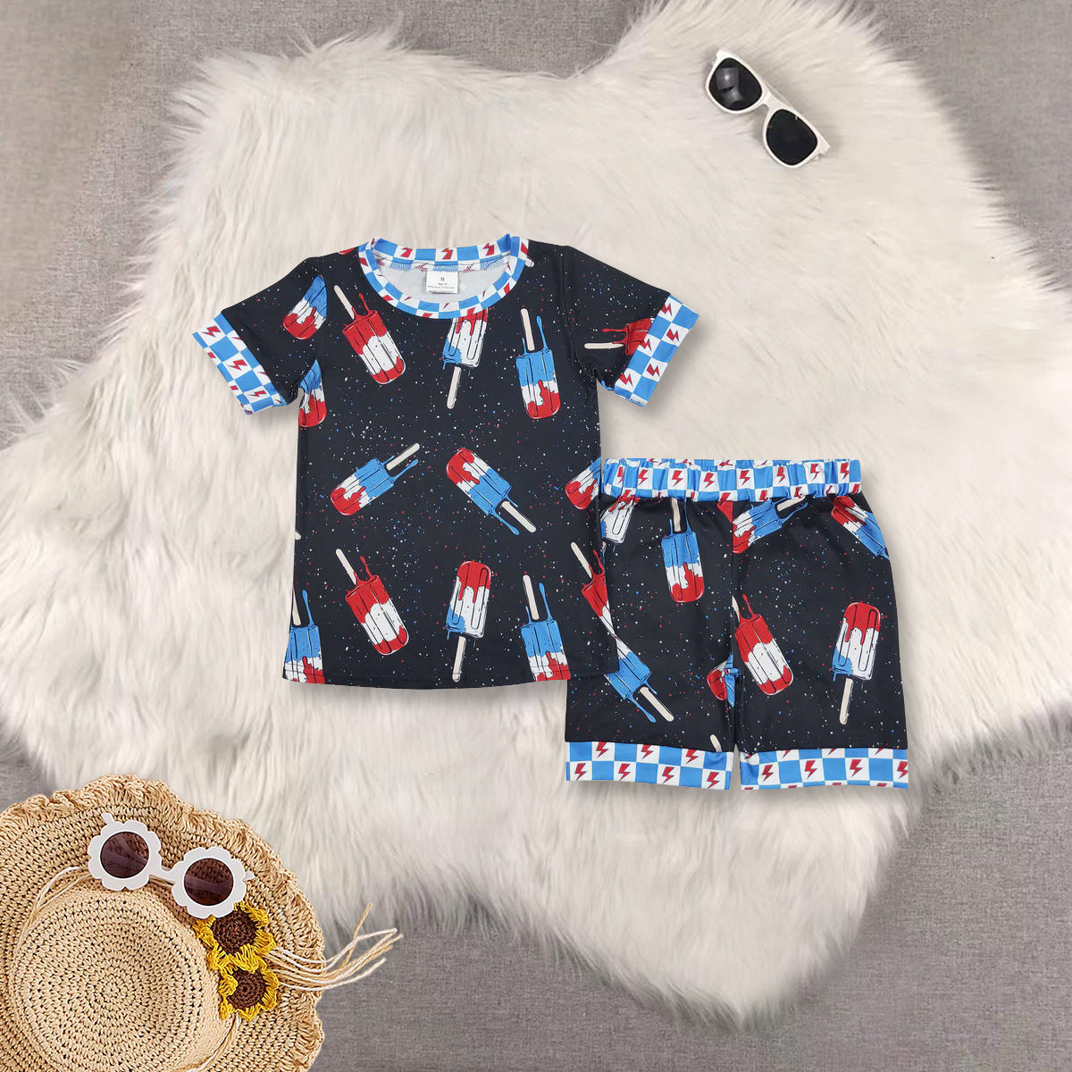 RTS no moq baby Boys clothes summer Short Sleeve Shorts sets