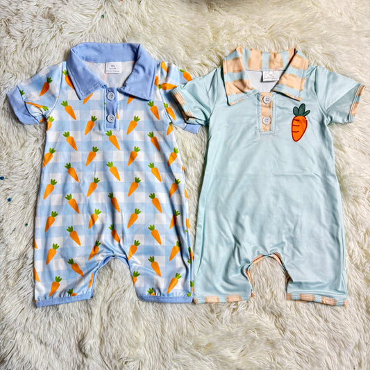 RTS NO MOQ Sibling Baby boy clothes easter short-sleeve rompers
