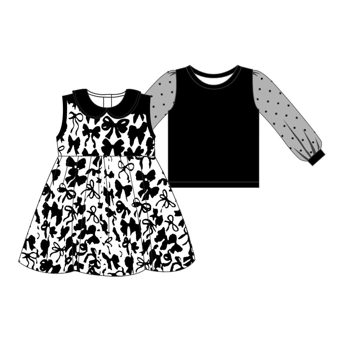 January 16 deadline time no moq Black lace top and skirt set