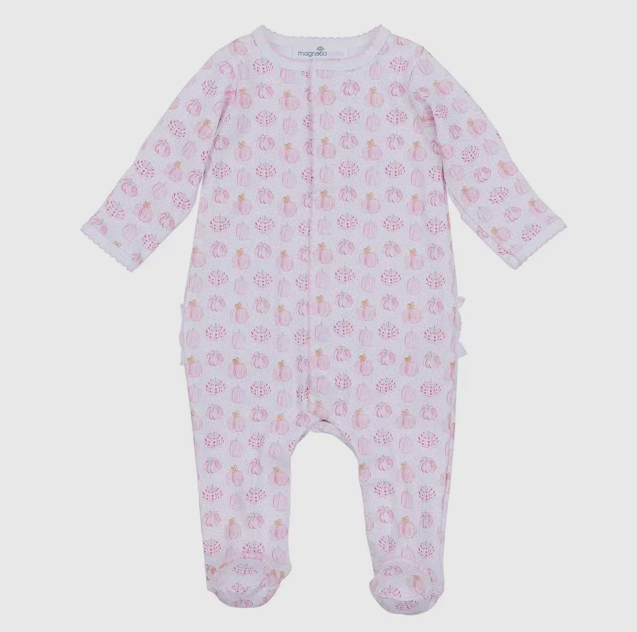 Custom moq 5 each style eta 6-7weeks baby girl clothes Halloween pumpkin long sleeve pants and romper 1 and romper 2-25.7.14