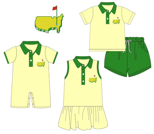 Custom moq 5 each style eta 6-7weeks baby girl clothes yellow short sleeve shorts sets and romper and dress -25.9.4