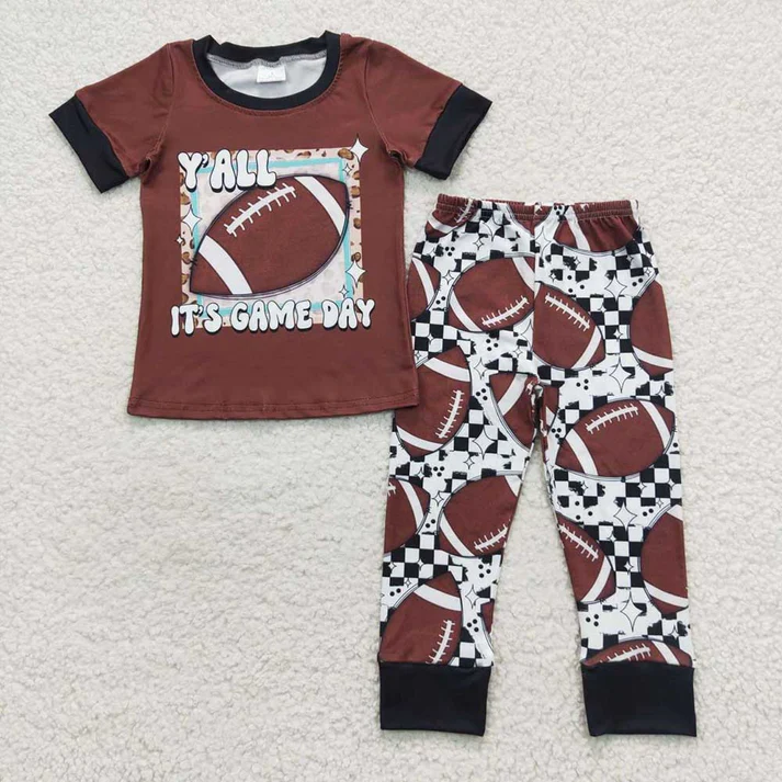 RTS NO MOQ Girls Boys short sleeve pants Sets