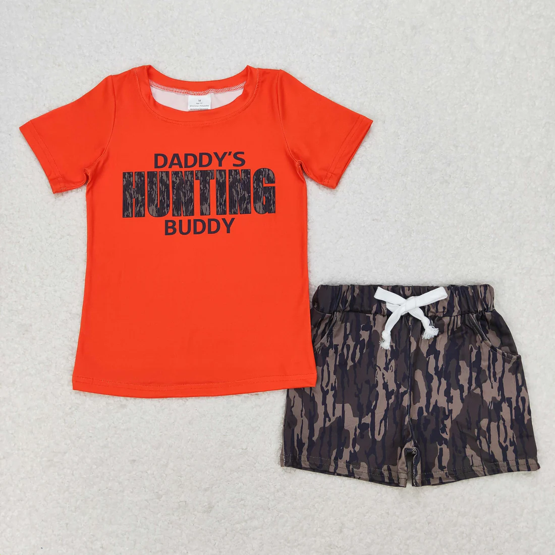 RTS NO MOQ Sibling Baby boy clothes camouflage Short Sleeve shorts Suits