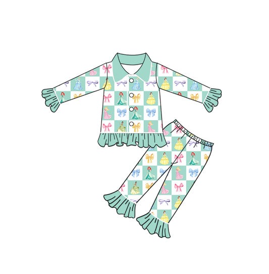 Custom moq 5 mix size eta 6-8weeks baby girl clothes bow long sleeve pants set 3 and dress 2 and skirts sets-25.11.10