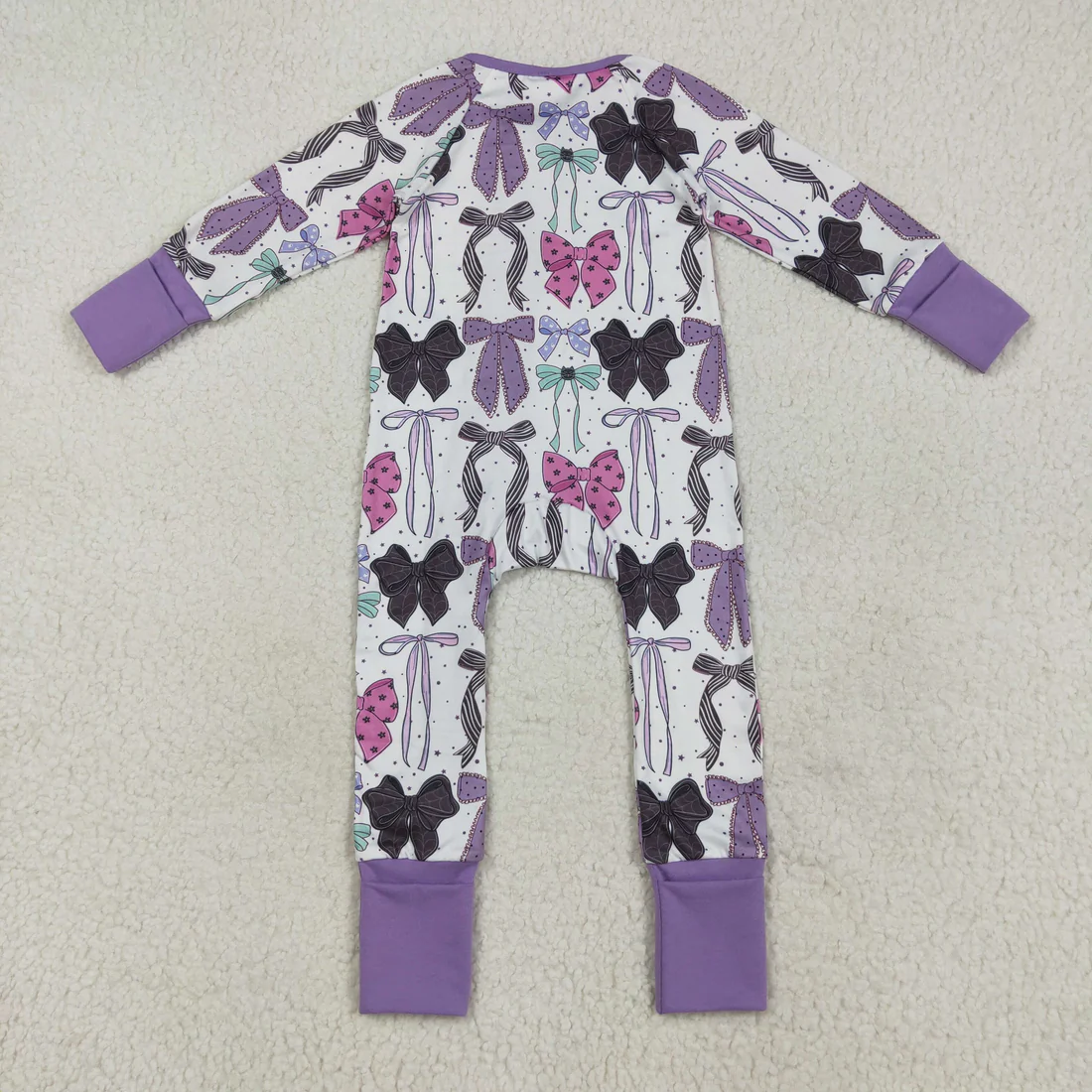 RTS NO MOQ Sibling Baby boy girls clothes bow long-sleeve rompers