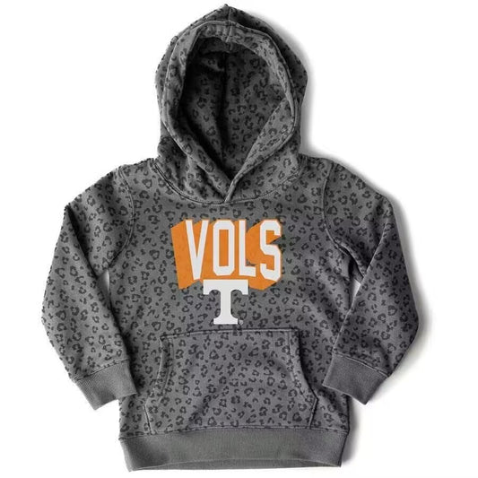 Custom moq 3 eta 6-7weeks team baby boys clothes VOLS gray hooded long sleeve top