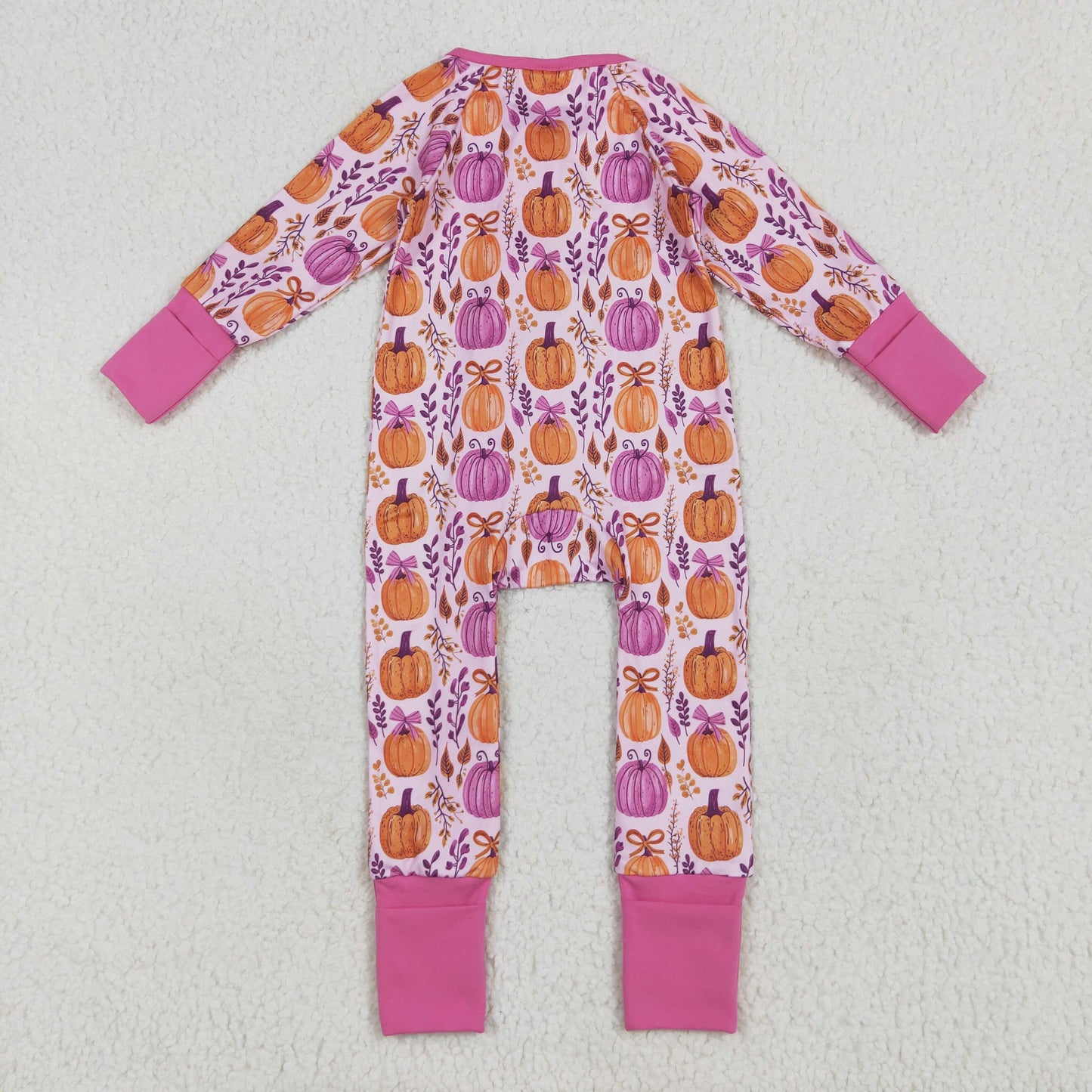 RTS NO MOQ Sibling Baby boy girls clothes Halloween pumpkin long-sleeve rompers