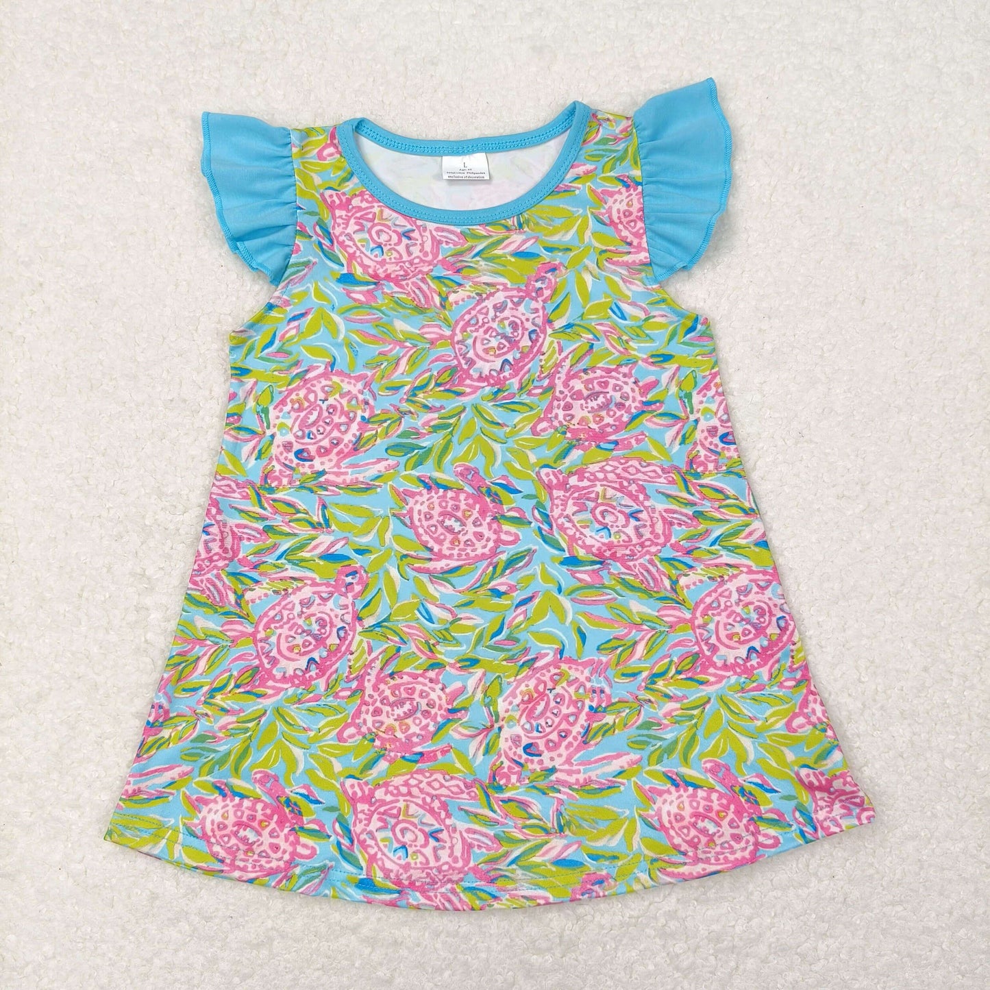 RTS NO MOQ baby girl clothes floral pattern short-sleeved tops