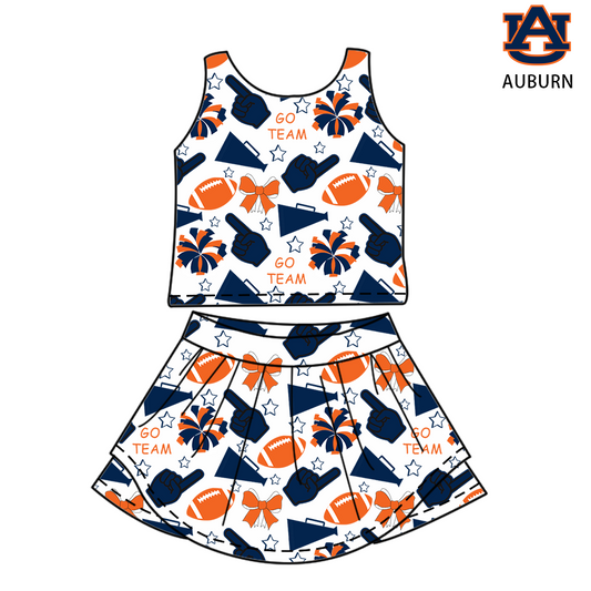 Custom moq 5 mix sizes summer teams baby girls clothes team blue short sleeve skirts shorts sets and dress-25.6.7