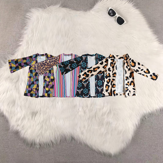 RTS NO MOQ Sibling baby Girls' long-sleeved cardigan with ghost flower and bat pattern