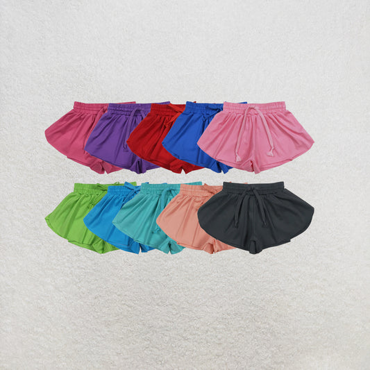 RTS NO MOQ Sibling Baby Girls Skort Yoga Shorts Bottoms
