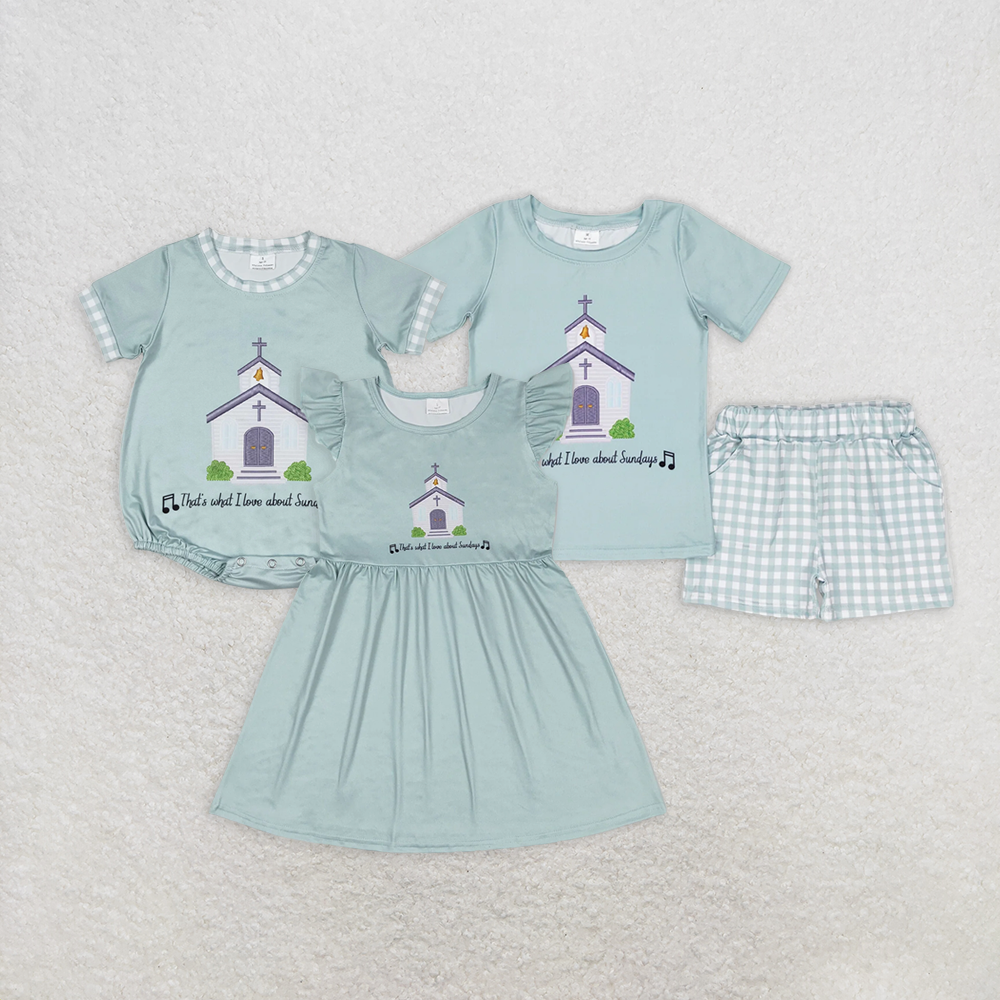 RTS NO MOQ Girls clothes easter short sleeve Clothes Sets dress romper