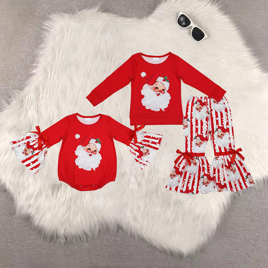 RTS NO MOQ Baby Girls Christmas long-sleeved trousers suit & romper