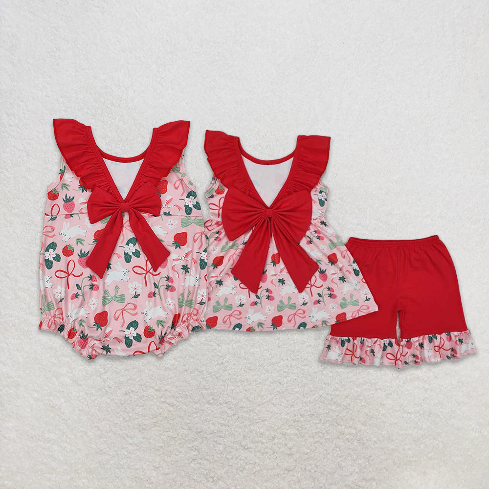 RTS NO MOQ baby girl clothes easter Rompers Clothes Sets