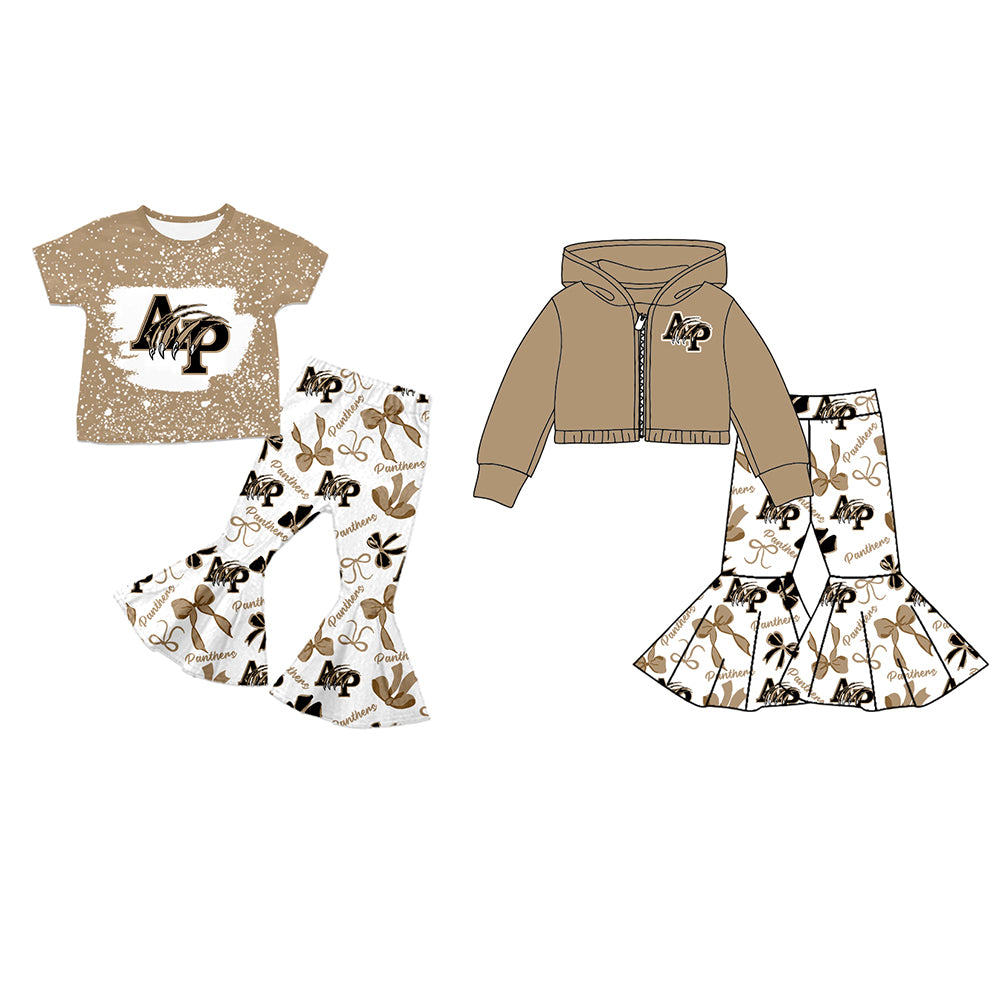 Custom moq 5 mix size milk silk summer teams baby girls clothes bow short sleeve pants sets and hooded long sleeve pants sets-25.7.21